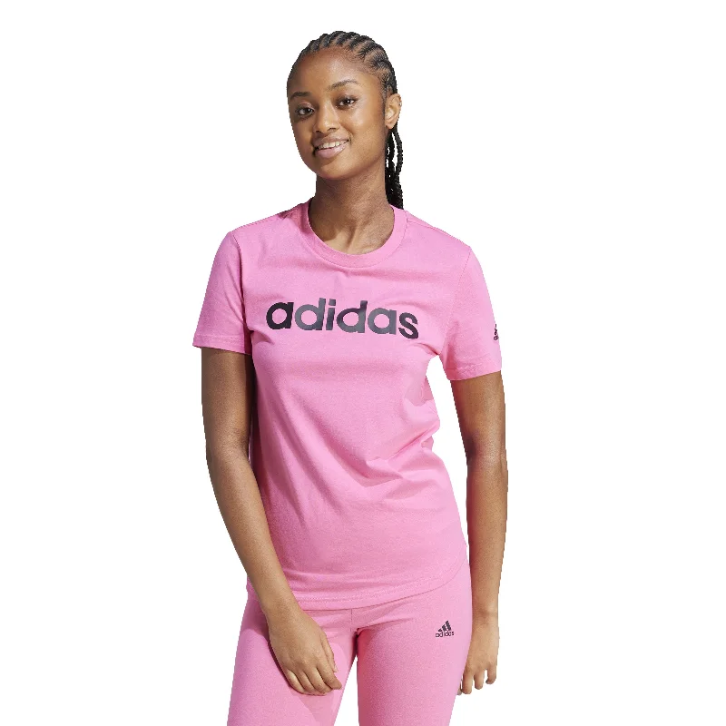 Women's Adidas Essentials Slim Logo T-Shirt-- Zippered Front Buttoned Front Snap Front Women's Adidas Essentials Slim Logo T-Shirt-- Zippered Front Buttoned Front Snap Front