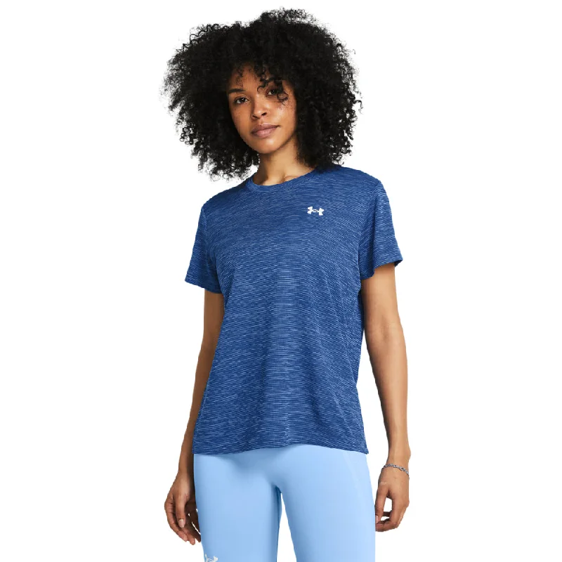Women's Under Armour Tech Textured T-Shirt-- Denim Fabric Leather Fabric Suede Fabric Women's Under Armour Tech Textured T-Shirt-- Denim Fabric Leather Fabric Suede Fabric