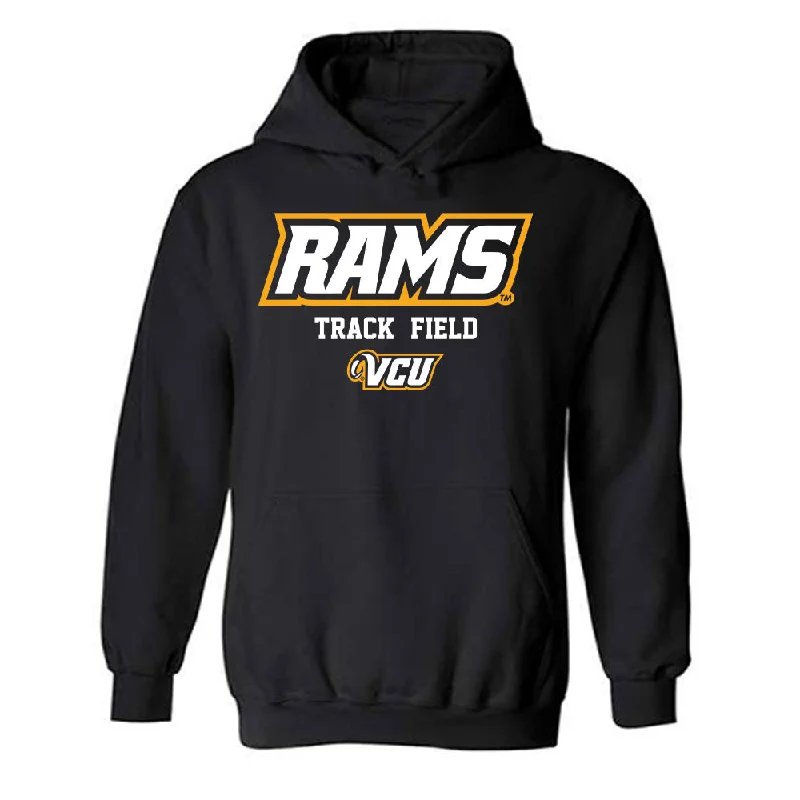 VCU - NCAA Women's Track & Field : Sanaa Wooden - Classic Shersey Hooded Sweatshirt Hoodie with Button Placket Classic Preppy VCU - NCAA Women's Track & Field : Sanaa Wooden - Classic Shersey Hooded Sweatshirt Hoodie with Button Placket Classic Preppy