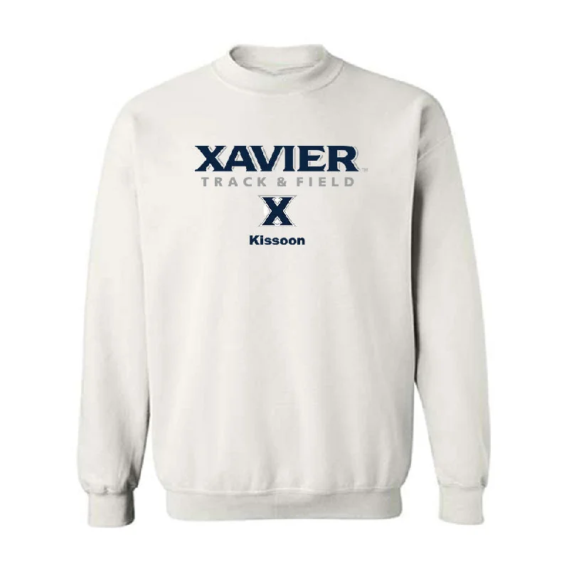 Xavier - NCAA Women's Track & Field : Alecia Kissoon - Classic Shersey Crewneck Sweatshirt Hoodie with Drop Shoulder Relaxed Streetwear Xavier - NCAA Women's Track & Field : Alecia Kissoon - Classic Shersey Crewneck Sweatshirt Hoodie with Drop Shoulder Relaxed Streetwear