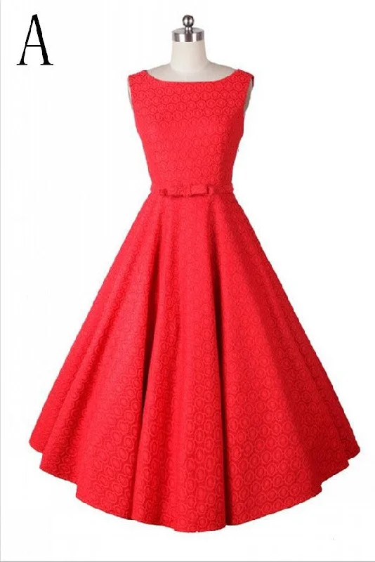 Modest Elegant Beautiful Red High Low Vintage Dress For Sale V3 Boatneck Modish Everyday Modest Elegant Beautiful Red High Low Vintage Dress For Sale V3 Boatneck Modish Everyday