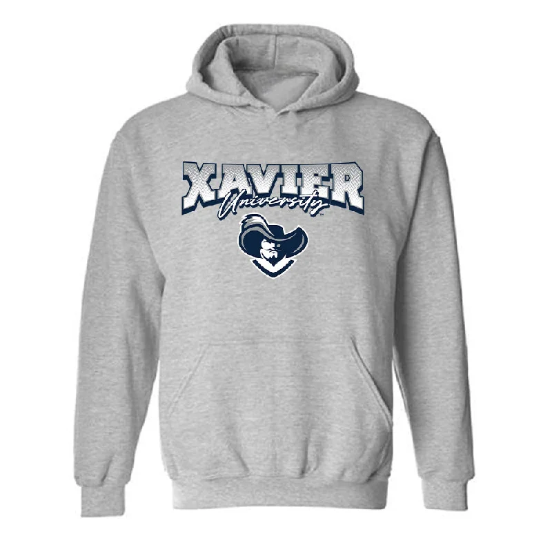 Xavier - NCAA Women's Track & Field : Alecia Kissoon - Classic Shersey Hooded Sweatshirt Hoodie with Crew Neck Simple Timeless Xavier - NCAA Women's Track & Field : Alecia Kissoon - Classic Shersey Hooded Sweatshirt Hoodie with Crew Neck Simple Timeless