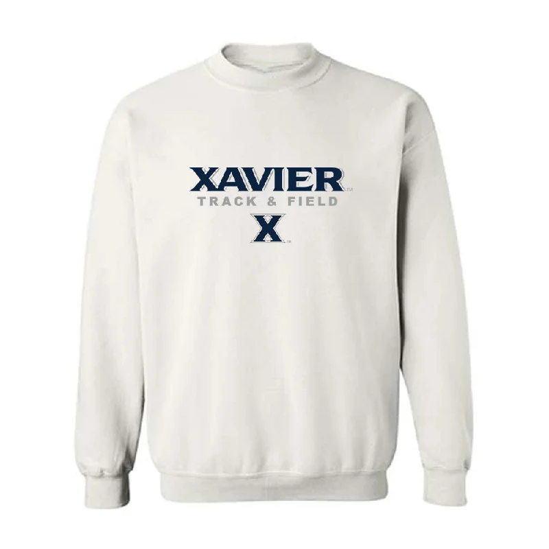 Xavier - NCAA Women's Track & Field : Alecia Kissoon - Classic Shersey Crewneck Sweatshirt Hoodie with Ribbed Neckline Snug Warm Xavier - NCAA Women's Track & Field : Alecia Kissoon - Classic Shersey Crewneck Sweatshirt Hoodie with Ribbed Neckline Snug Warm