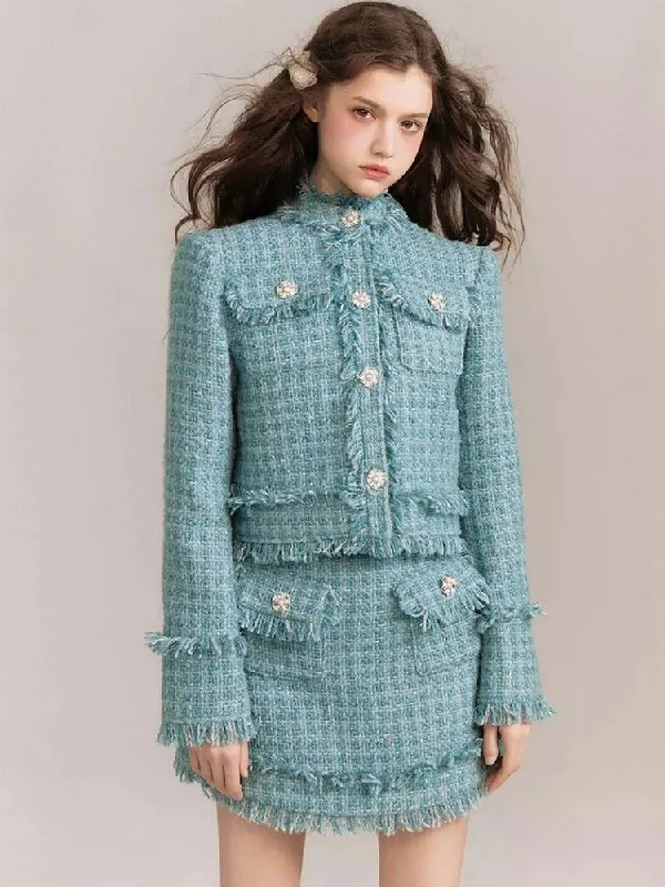 Blue suit jacket and skirt【s0000003228】 Nylon Fabric Polyester Fabric Spandex Fabric Blue suit jacket and skirt【s0000003228】 Nylon Fabric Polyester Fabric Spandex Fabric