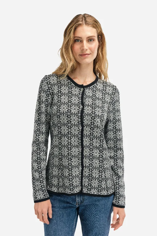 Dale of Norway - Othelie Feminine Jacket - Black Rayon Fabric Velvet Fabric Corduroy Fabric Dale of Norway - Othelie Feminine Jacket - Black Rayon Fabric Velvet Fabric Corduroy Fabric