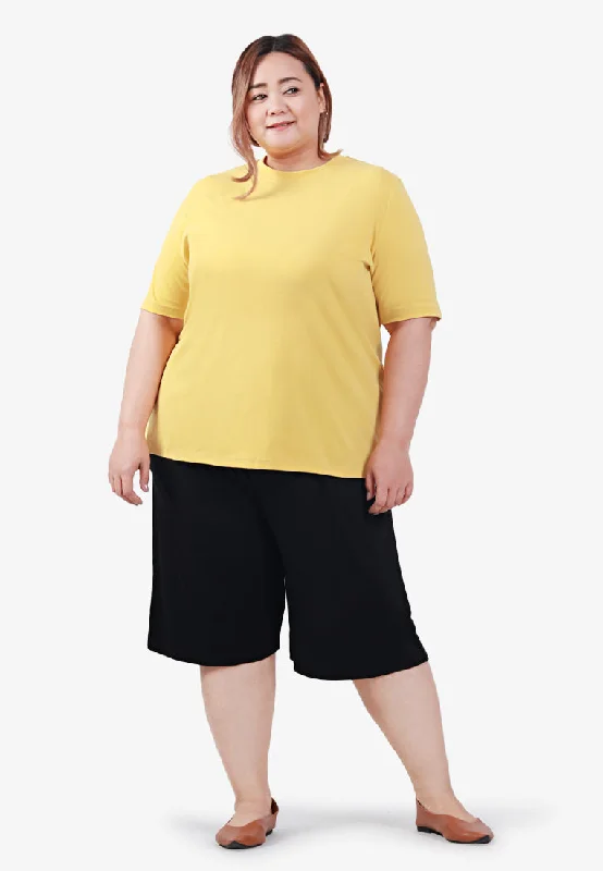 Cleo Premium Cotton Short Sleeve Tshirt - Yellow