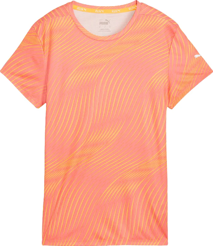 Puma Favourite Short Sleeve Womens Running Top - Orange