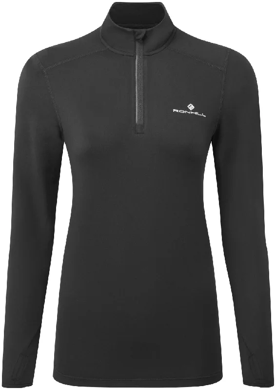 Ronhill Core Thermal Half Zip Long Sleeve Womens Running Top - Black