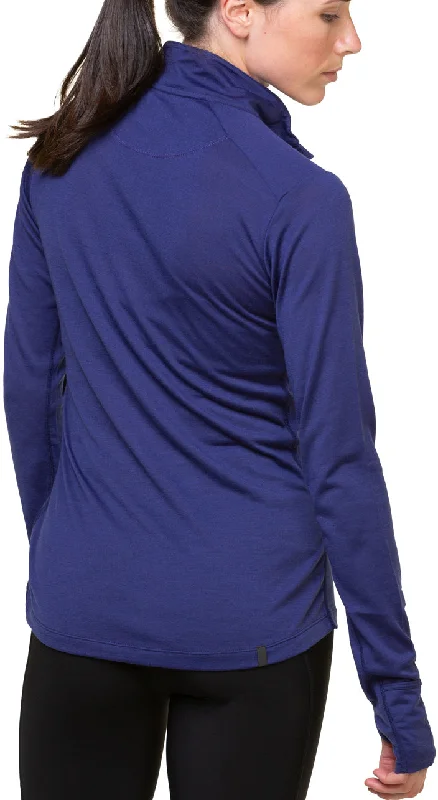 Ronhill Tech Merino Half Zip Long Sleeve Womens Running Top - Blue