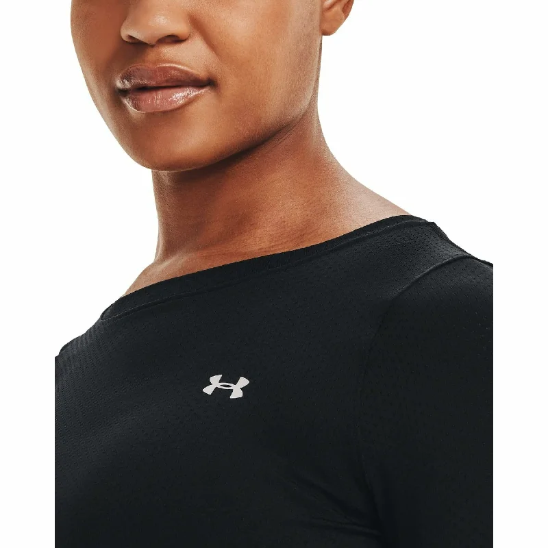 Under Armour HeatGear Long Sleeve Womens Training Top - Black