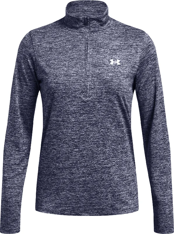 Under Armour Tech Twist Half Zip Long Sleeve Womens Training Top - Navy