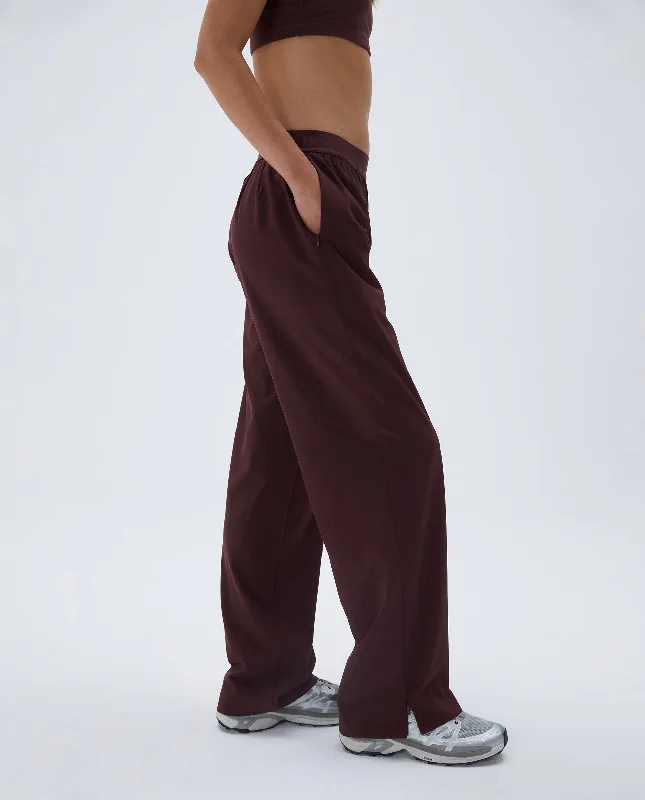 Branded Waistband Pant - Burgundy