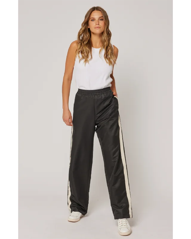 Cartel & Willow Mila Side Stripe Pant - Black/Vanilla