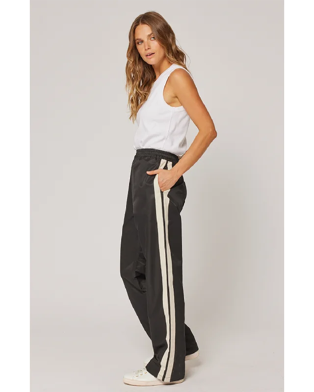 Cartel & Willow Mila Side Stripe Pant - Black/Vanilla