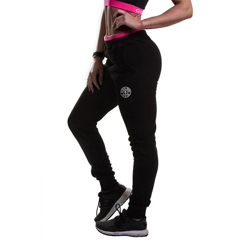 Golds Gym Fitted Loop Back Jog Pants - Black