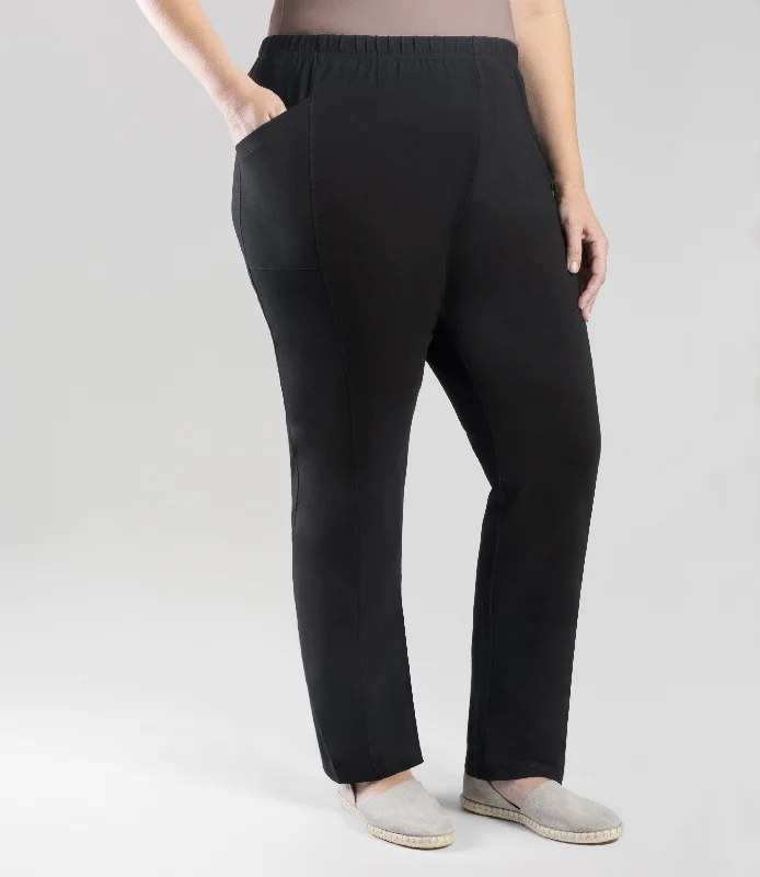 Stretch Naturals Side Pocket Loose Fit Leggings Tall Black