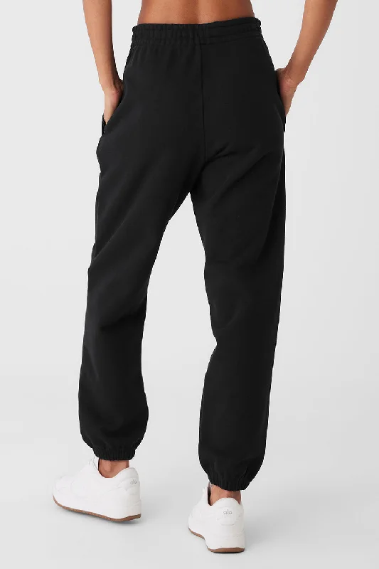 Cuffed Renown Heavy Weight Sweatpant - Black