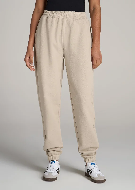 Wearever Oversized French Terry Joggers for Tall Women in Stone