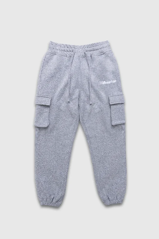 WOMENS FLEECE CARGOS - GREY