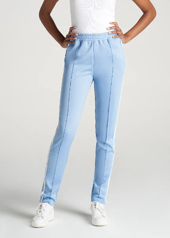 Women's Tall Athletic Pants in Cloud Blue & White