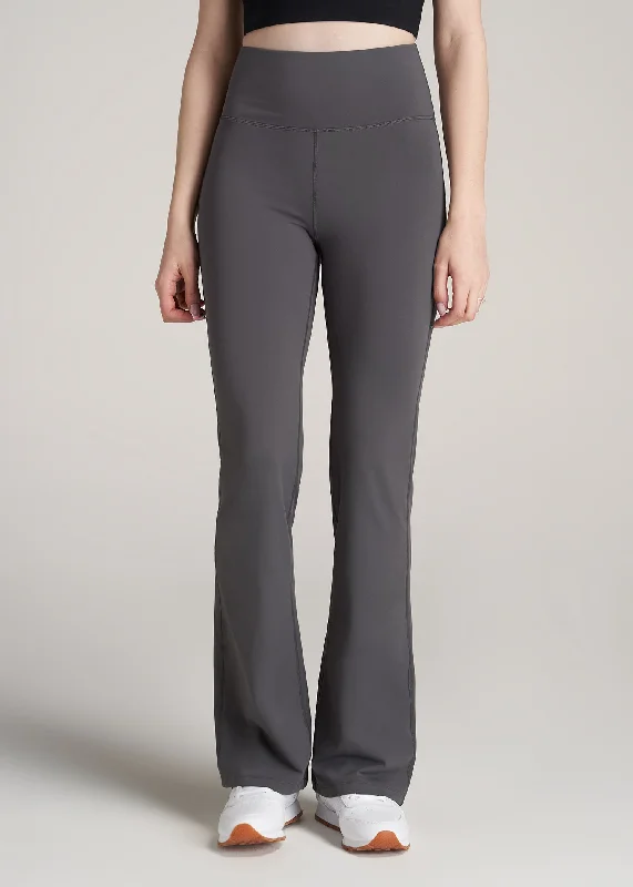 AT Balance Open-Bottom Women's Tall Yoga Pants in Charcoal