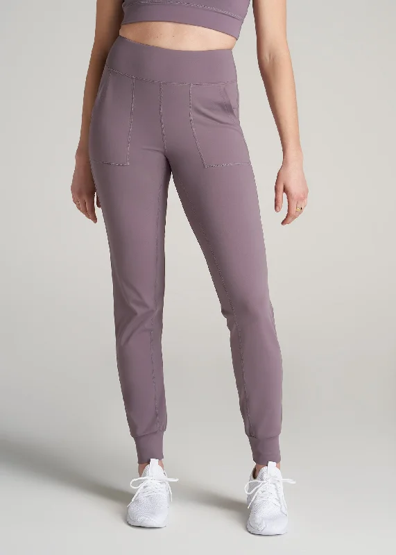 Balance Pocket Joggers for Tall Women in Smoked Mauve