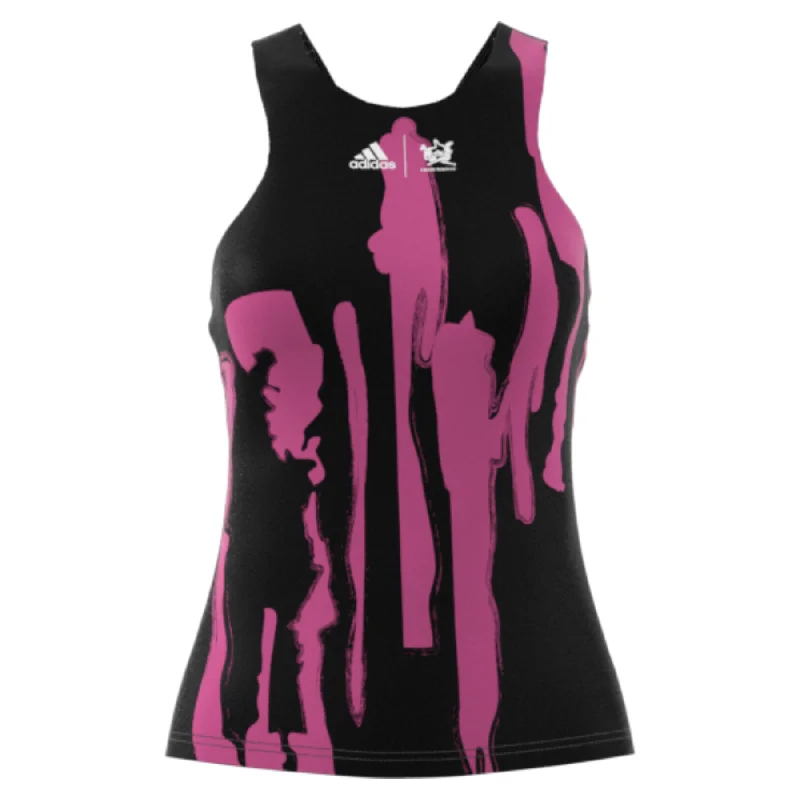 Adidas Performance Thebe Magugu Tennis New York Y-Back Tank Top - Black/Semi Pulse Lilac