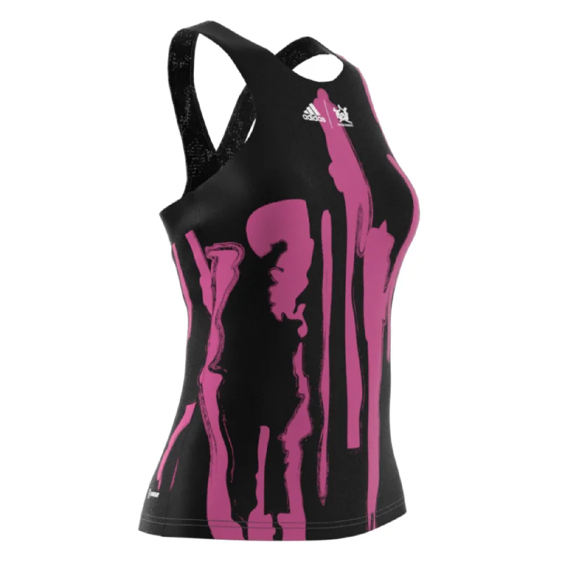 Adidas Performance Thebe Magugu Tennis New York Y-Back Tank Top - Black/Semi Pulse Lilac