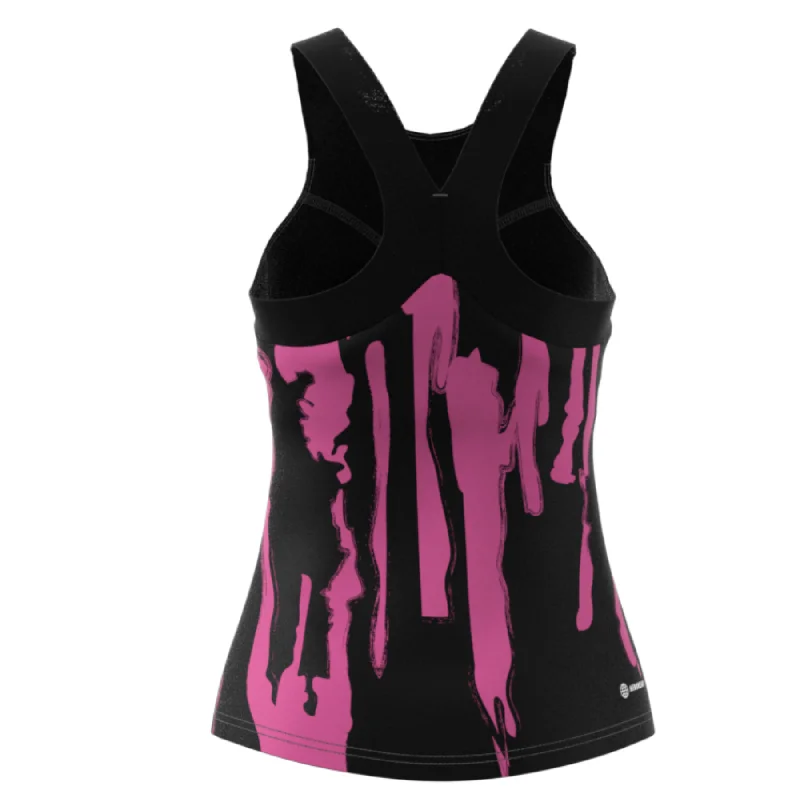 Adidas Performance Thebe Magugu Tennis New York Y-Back Tank Top - Black/Semi Pulse Lilac