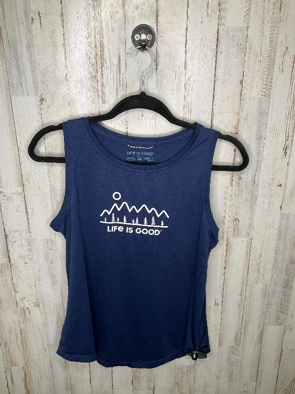 Blue Athletic Tank Top Life Is Good, Size M