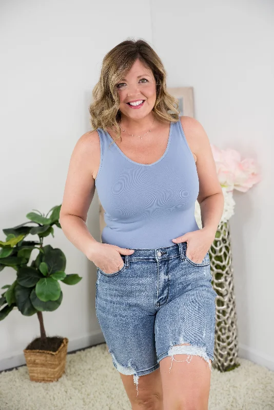 There for You Tank in Light Denim