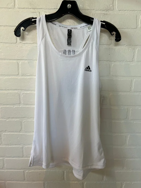 White Athletic Tank Top Adidas, Size M