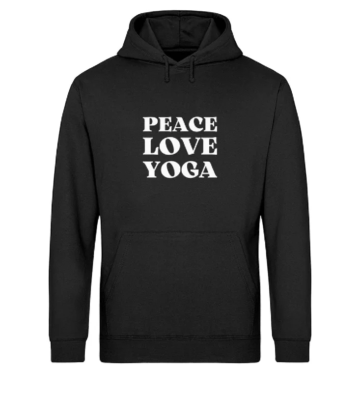 Peace Love Yoga Bio Hoodie Unisex