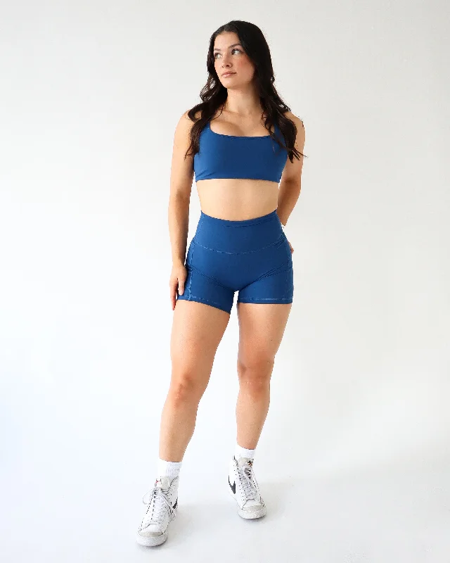 PERFORMANCE POCKET BIKER SHORTS - Azure