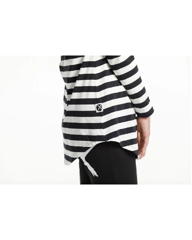 Home Lee Long Sleeve Tee - Black & White Stripe