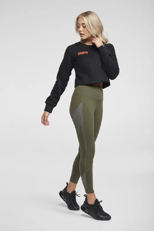 Ignite Cropped Crew - Black