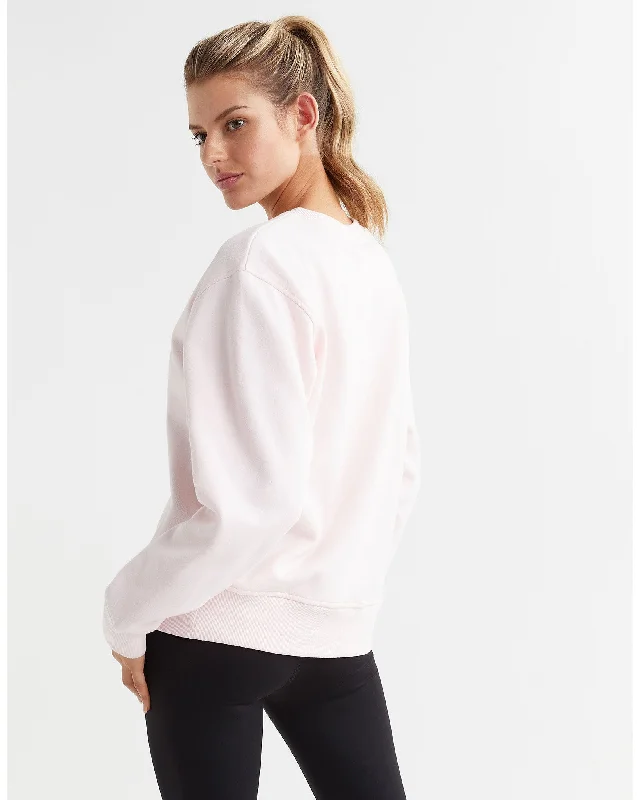 Lilybod Millie Classic Fleece Crew - Powder Pink