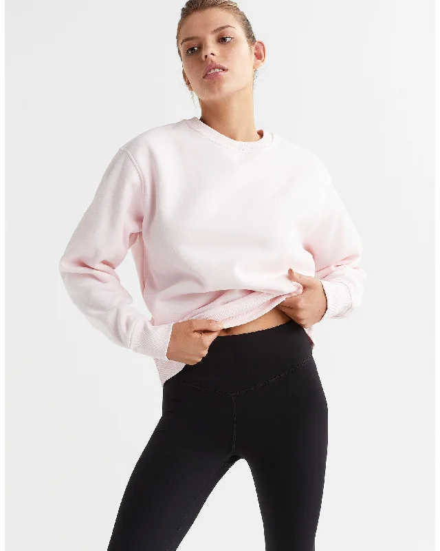 Lilybod Millie Classic Fleece Crew - Powder Pink