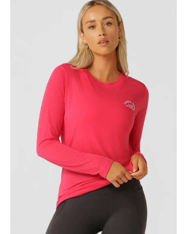 Lorna Jane Lotus Long Sleeve Top - Neon Raspberry