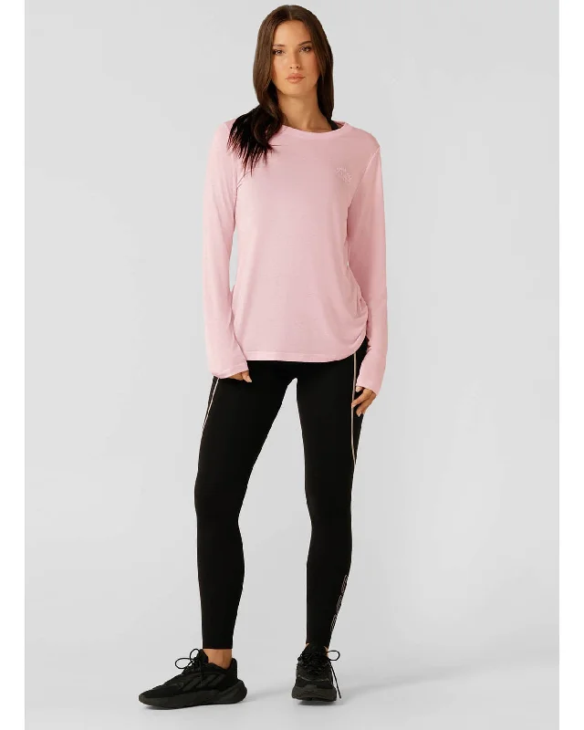 Lorna Jane Lotus Long Sleeve Top - Pale Peony