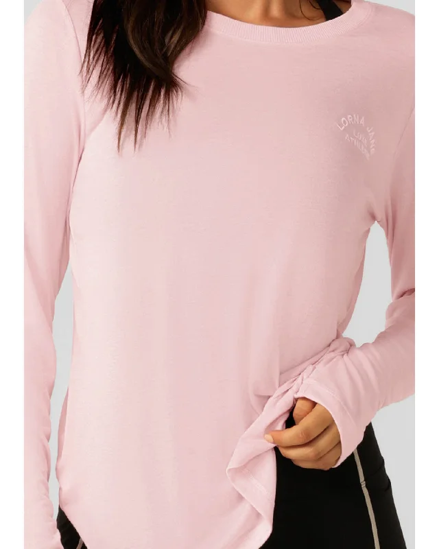 Lorna Jane Lotus Long Sleeve Top - Pale Peony