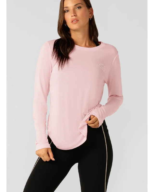 Lorna Jane Lotus Long Sleeve Top - Pale Peony