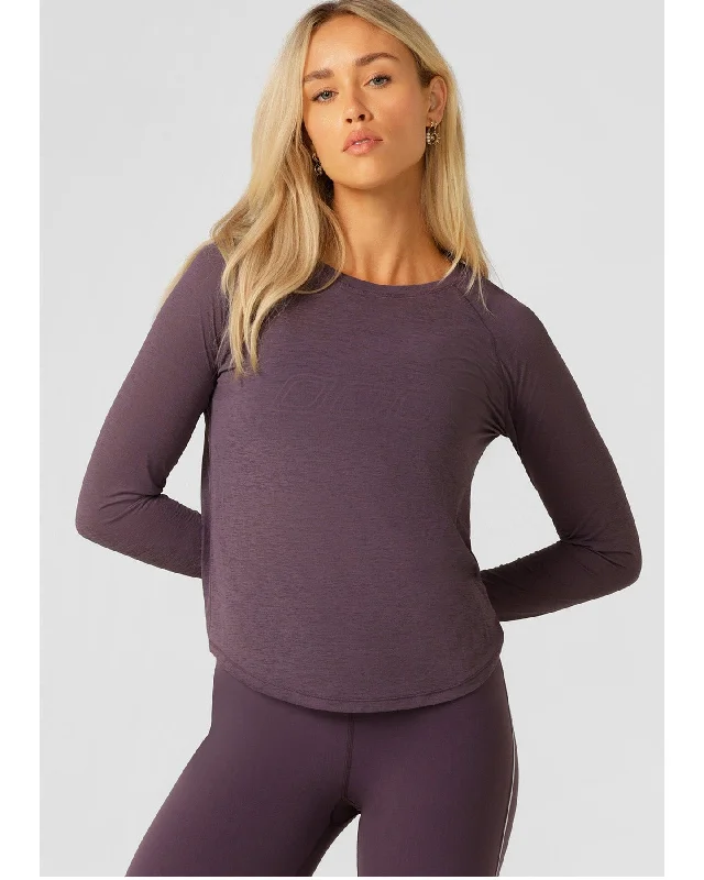 Lorna Jane On the Run Long Sleeve Top - Midnight Plum