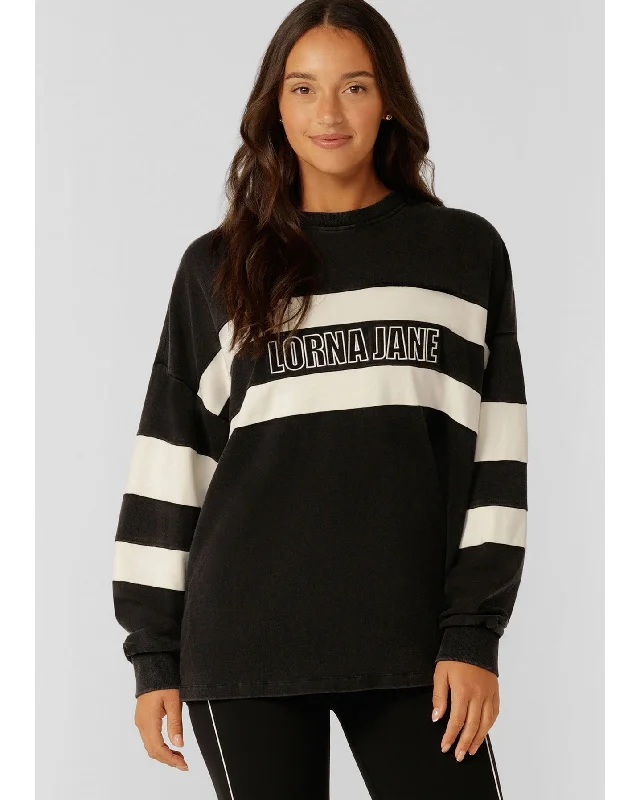 Lorna Jane Throwback Oversized Sweat - Black