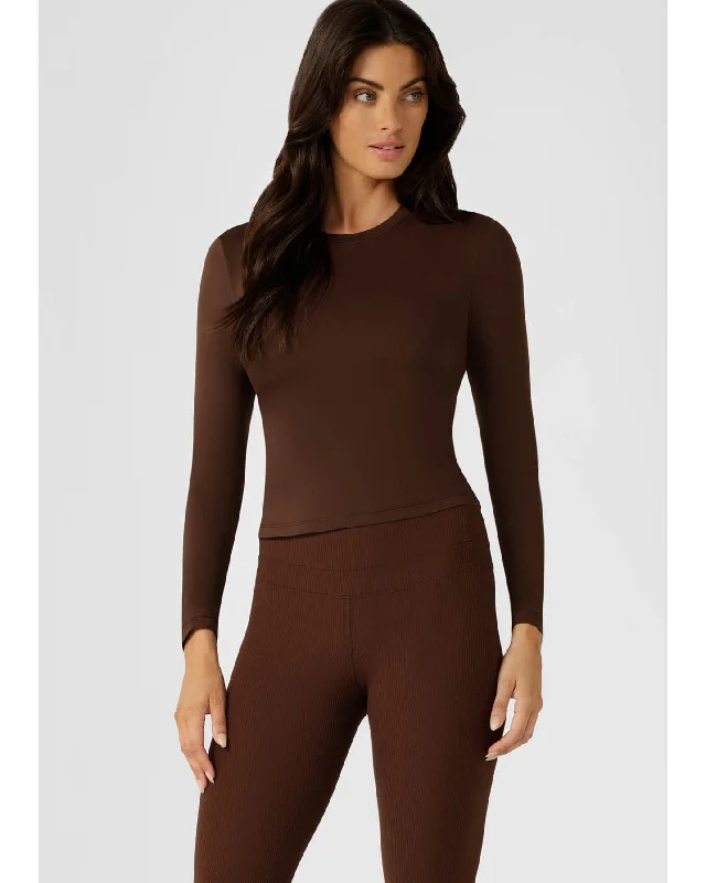 Lorna Jane Ultimate Comfort Anti-Odour Long Sleeve Top - Espresso