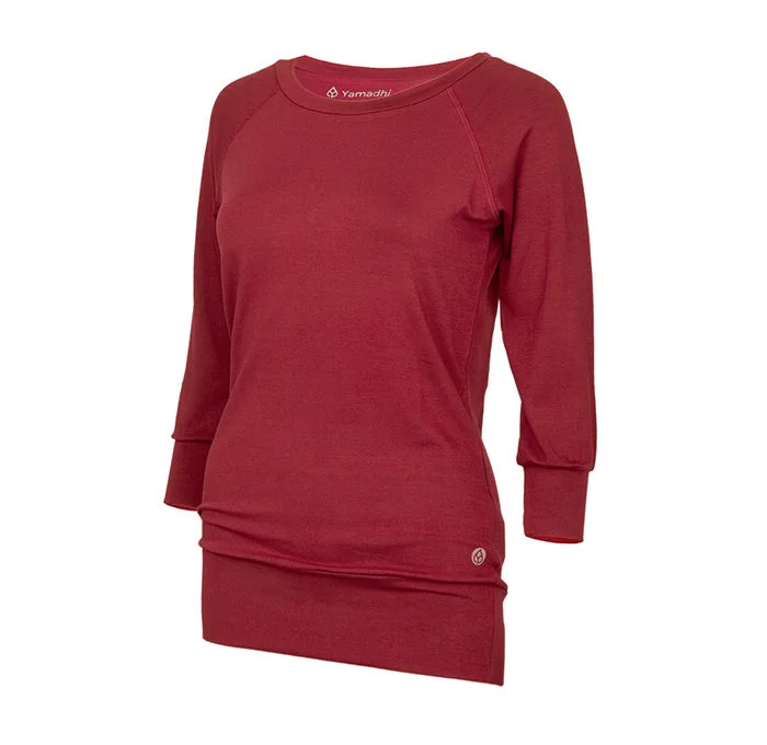 Yamadhi Casual ¾ Modal Yoga Longsleeve - Bordeaux