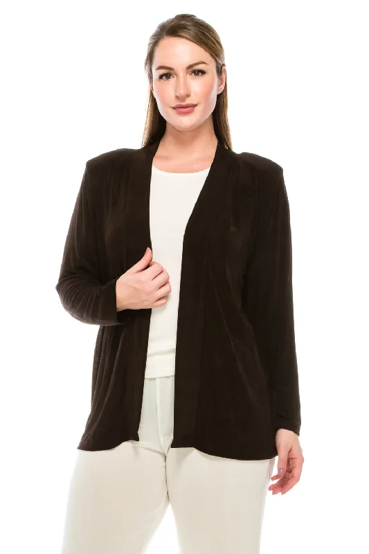 Plus Size Non Iron Drape Jacket Long Sleeve-4000AY-LX