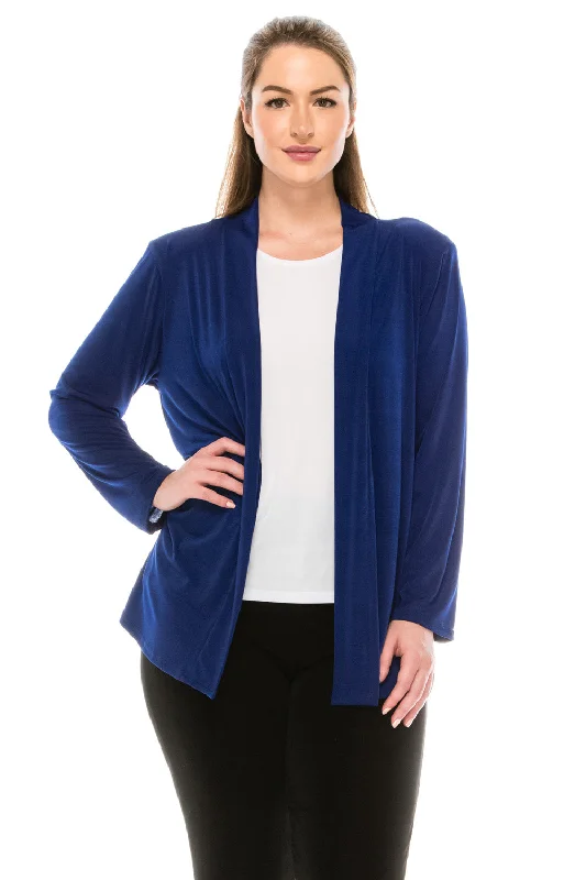 Plus Size Non Iron Drape Jacket Long Sleeve-4000AY-LX