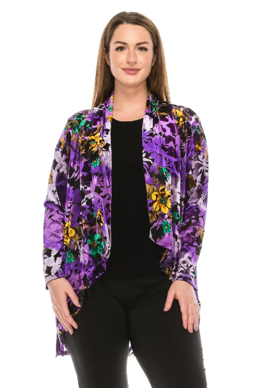 Velvet Burnout Vegas Jacket Long Sleeve Plus, 4024VB-LXP-B007