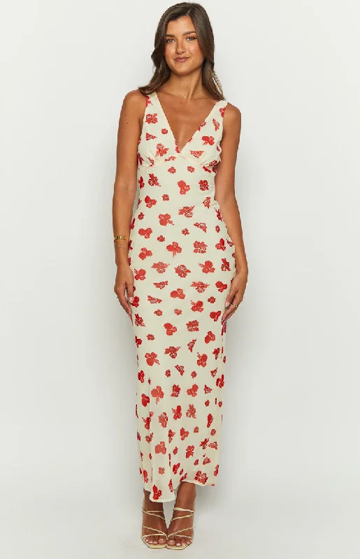 Alonica Rosie Cream Maxi Dress